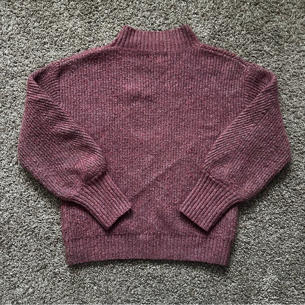 EVEREVE Gianna Plum Mock Neck Sweater M - Picture 3 of 6
